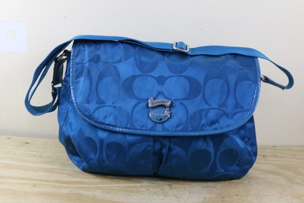 Coach Handbags Signature Teal Blue Crossbody Messenger Bag F77490 Harry PotterC